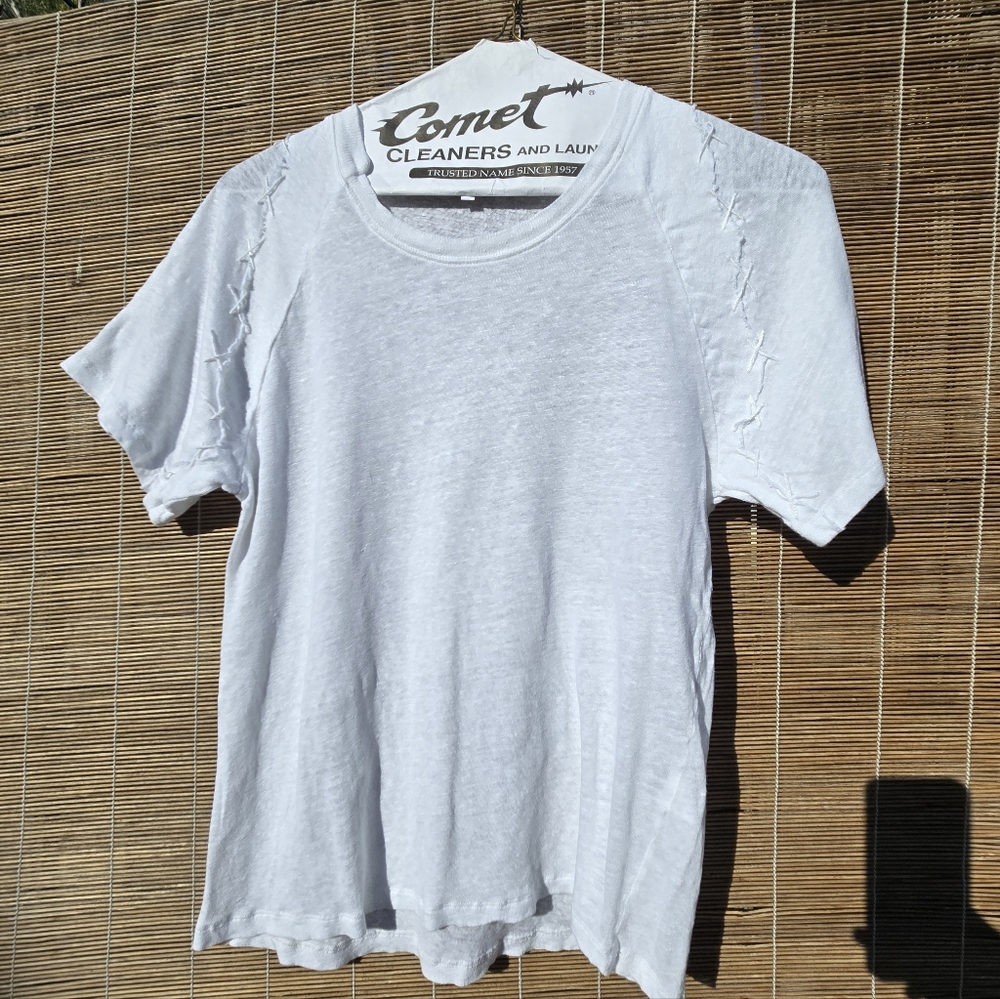 IRO Stitch Accent tee white sz XS